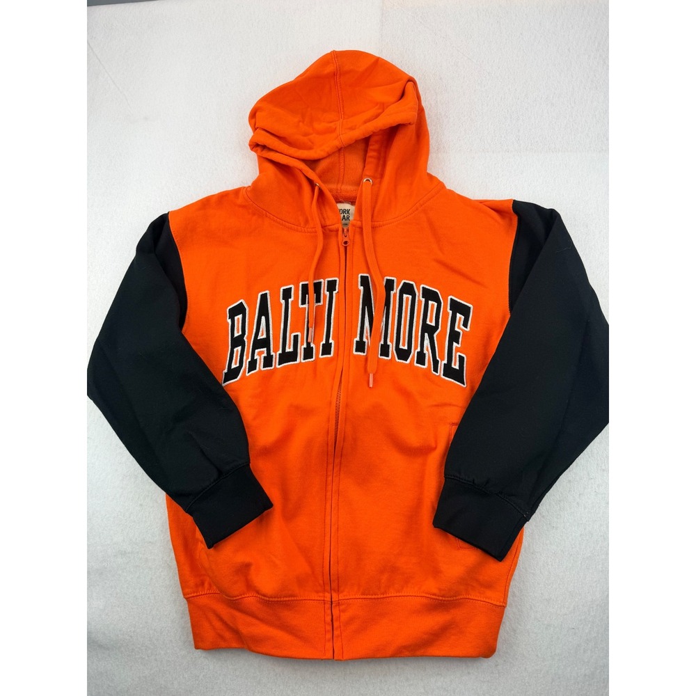 New York Popular Baltimore Orioles Hoodie Small Orange Black Full Zip MLB Style